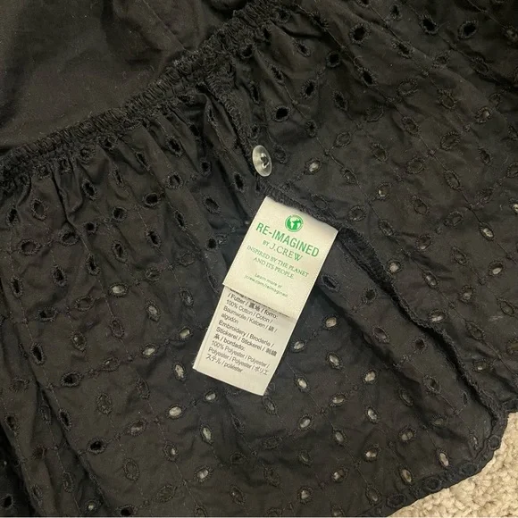 Black Eyelet Ruffle Wrap Top by J Crew - Picture 9 of 9